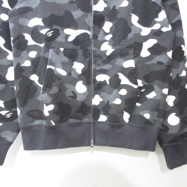 アベイシングエイプ A BATHING APE シャークパーカー 蓄光 灰 L