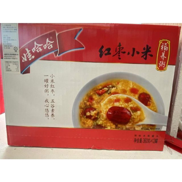 24缶セット 娃哈哈 紅棗小米福養粥 360ml ワハハ 甘粥 Q1656