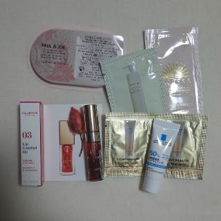 クラランス(CLARINS)のすがも様専用クラランス リップオイル03 ミニサイズ+ サンプル6点セット(リップグロス)