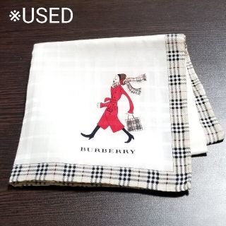 バーバリー(BURBERRY)のBURBERRYハンカチ・プチスカーフ未使用ですが洗濯しました『少々難あり』(ハンカチ)