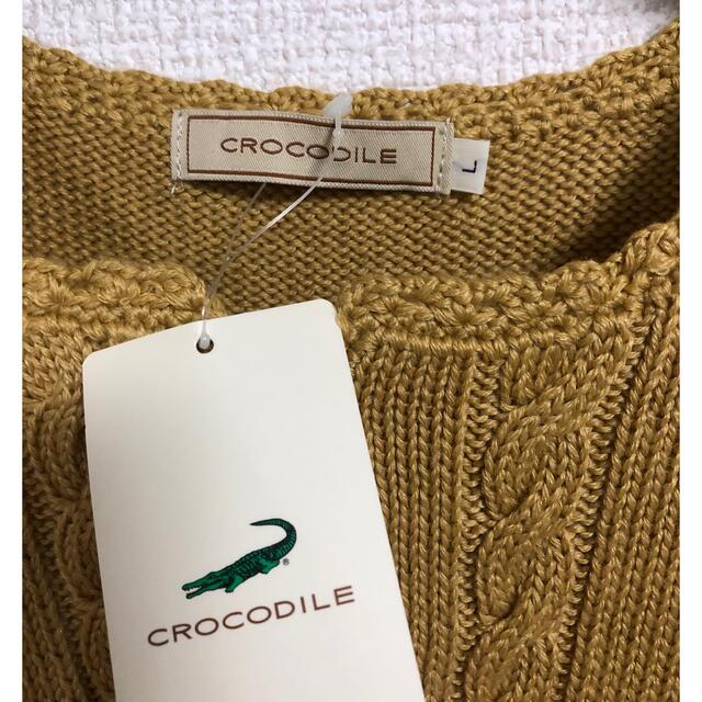 Crocodile(クロコダイル)のクロコダイル　crocodile  ニット　ベスト　レディース　Lサイズ　未使用 レディースのトップス(ニット/セーター)の商品写真