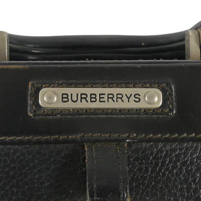 BURBERRY(バーバリー)のバーバリー アタッシュケース 本革 ビジネスバッグ レザー メンズ 黒 トランク メンズのバッグ(ビジネスバッグ)の商品写真