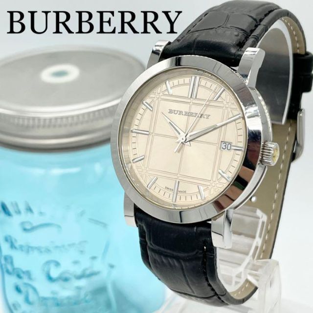 357 BURBERRY バーバリー時計　メンズ腕時計　ノバチェック　革ベルト