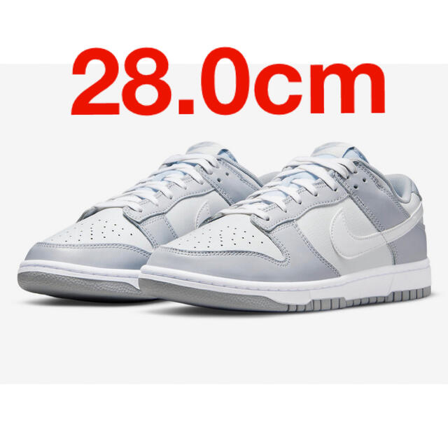 NIKE(ナイキ)のdunk low gray white us10 28 ダンク　ウルフグレー メンズの靴/シューズ(スニーカー)の商品写真