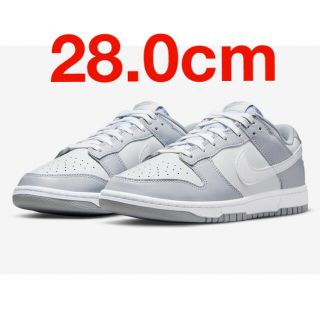 ナイキ(NIKE)のdunk low gray white us10 28 ダンク　ウルフグレー(スニーカー)