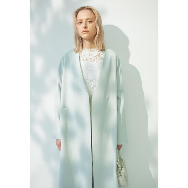 【新品タグ付】The Virginia♡ノーカラーガウンコート オフホワイトM