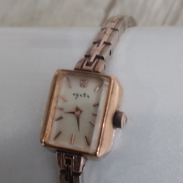 agete(アガット)のアガット agete 腕時計 スクエア ジュエリーウォッチ ダイヤ入り レディースのファッション小物(腕時計)の商品写真