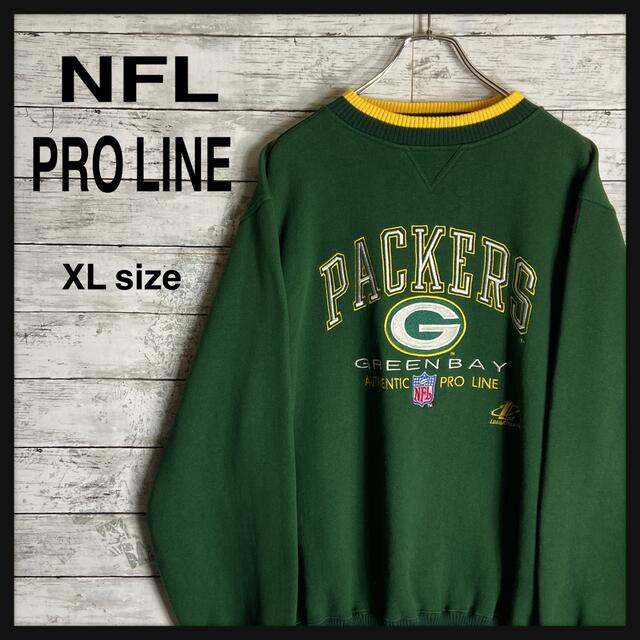 NFL PROLINE☆スウェット 刺繍ロゴ グリーンベイパッカーズ XLサイズ