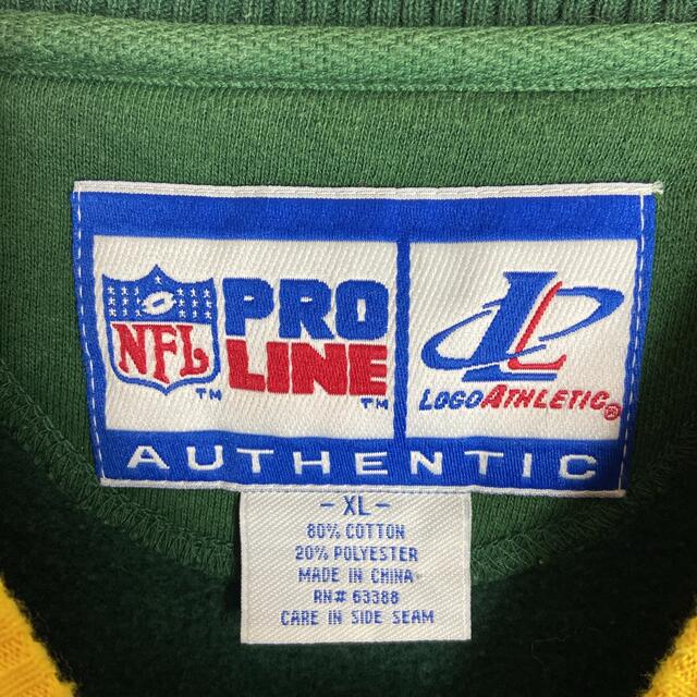 NFL PROLINE★スウェット　刺繍ロゴ　グリーンベイパッカーズ　XLサイズ