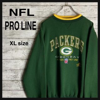 NFL PROLINE★スウェット　刺繍ロゴ　グリーンベイパッカーズ　XLサイズ(スウェット)