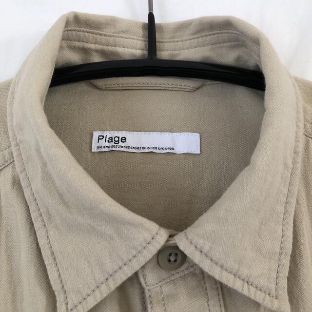 Plage(プラージュ)のplage dobby シャツ ベージュ　人気完売品 レディースのトップス(シャツ/ブラウス(長袖/七分))の商品写真