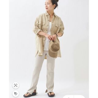 プラージュ(Plage)のplage dobby シャツ ベージュ　人気完売品(シャツ/ブラウス(長袖/七分))