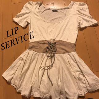 リップサービス(LIP SERVICE)のリップサービス LIP SERVICE レースアップ カットソー トップス(カットソー(半袖/袖なし))