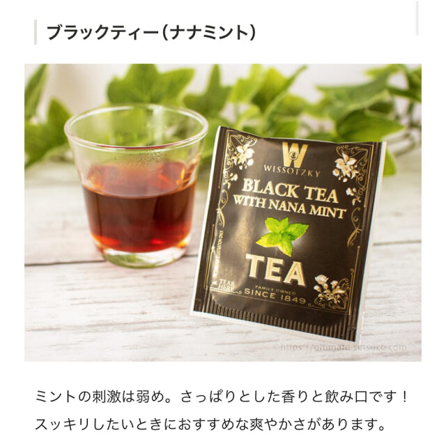 WISSOTZKY フレーバーティー30パック 食品/飲料/酒の飲料(茶)の商品写真