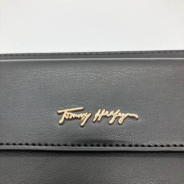 トミーヒルフィガー　長財布　　箱付き　人気　ロゴ　ブラック