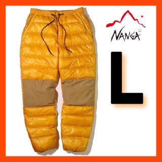 ナンガ(NANGA)のNANGA マウンテンロッジ ダウンパンツ 新品未使用 サイズL イエロー(ダウンジャケット)