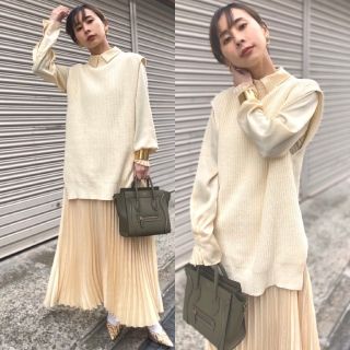 アメリヴィンテージ(Ameri VINTAGE)のAmeri【タグ付未使用品】3way♡ベスト付♡プリーツワンピース(ロングワンピース/マキシワンピース)