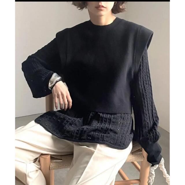 Ameri  新品★ LAYERED OVER SHOULDER KNIT★