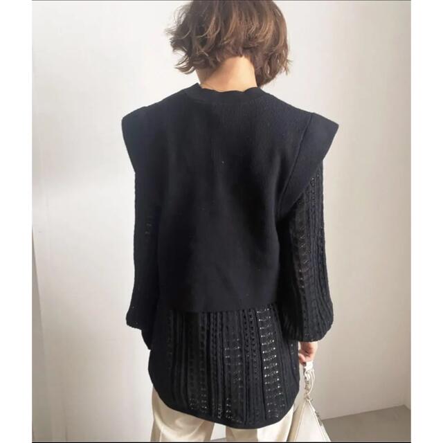 Ameri  新品★ LAYERED OVER SHOULDER KNIT★レディース