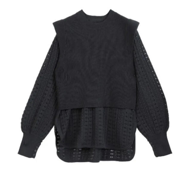 Ameri  新品★ LAYERED OVER SHOULDER KNIT★レディース