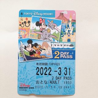 ディズニーリゾートライン2day pass(遊園地/テーマパーク)