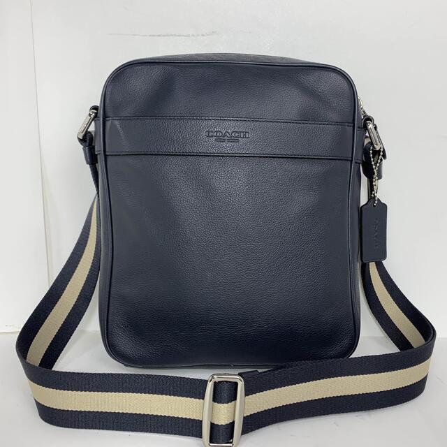 極美品★コーチ メンズ COACH スムース レザー  ショルダー バッグ