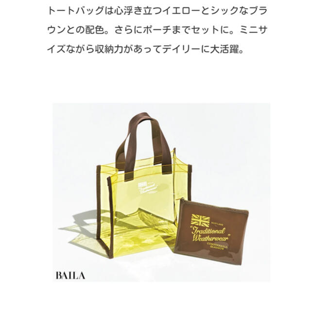 宝島社(タカラジマシャ)のトラディショナル　ウェザーウェア　クリアトート&ポーチセット メンズのバッグ(トートバッグ)の商品写真