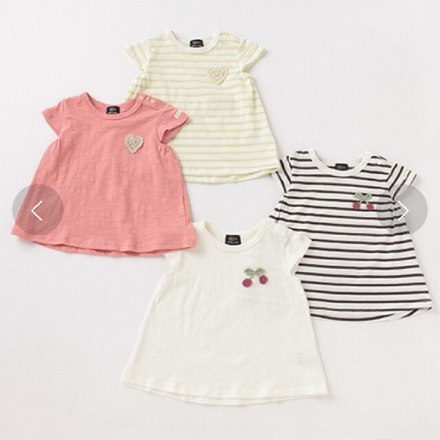 最大81%オフ! petit main オーガビッツ スカラップTシャツ ピンク