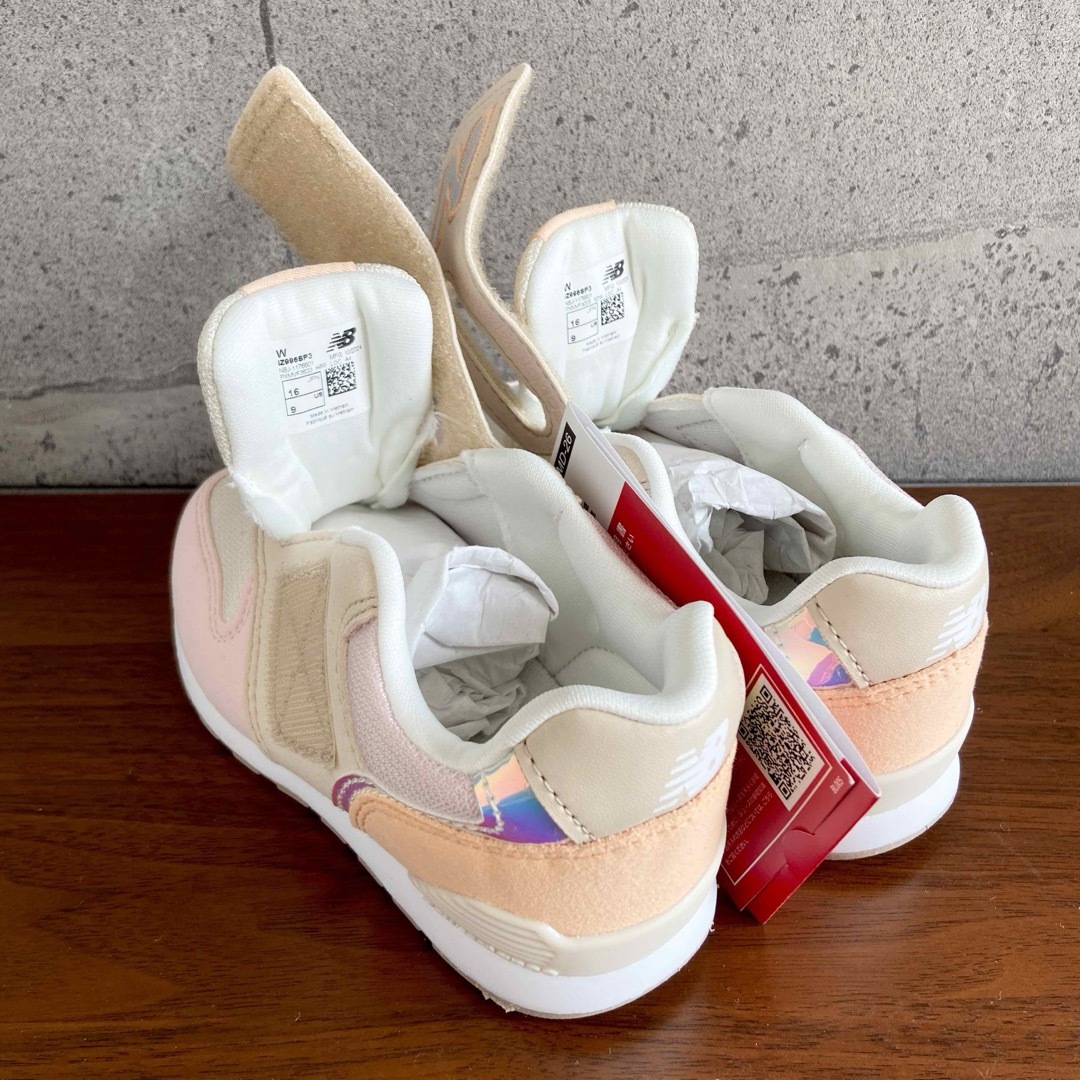 New Balance - 【新品】16センチ ベージュ×ピンク New Balance - 【新品】16センチ ベージュ×ピンク