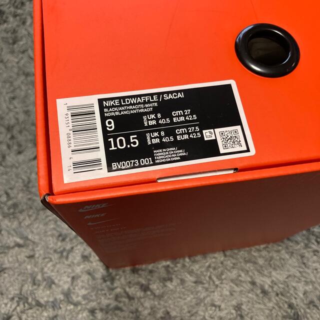 【新品】ナイキ LD ワッフル サカイ ブラック Nike sacai 27cm