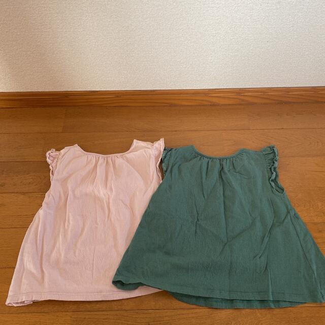 UNIQLO(ユニクロ)のUNIQLO トップス2枚セット キッズ/ベビー/マタニティのキッズ服女の子用(90cm~)(Tシャツ/カットソー)の商品写真