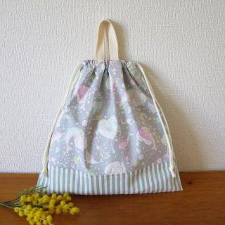 イルカのきんちゃく35×35(外出用品)