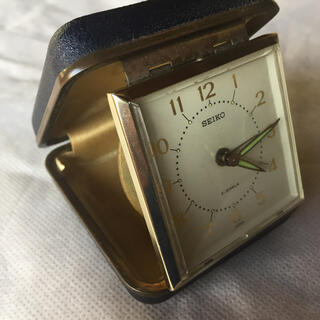 セイコー(SEIKO)のSEIKO セイコー 手巻きトラベルアラーム時計 濃紺(置時計)
