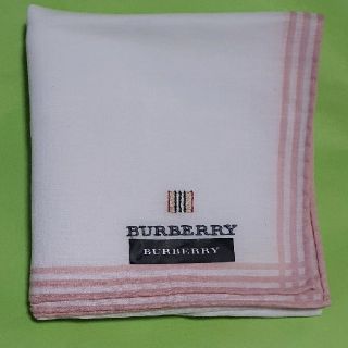 バーバリー(BURBERRY)のバーバリー BURBERRY 上質な麻混紡ハンカチ ノバチェックロゴ刺繍 新品(ハンカチ)