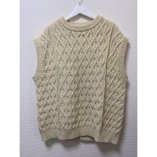 AURALEE 19AW アランニット ベスト アイボリー オーラリーの通販 by