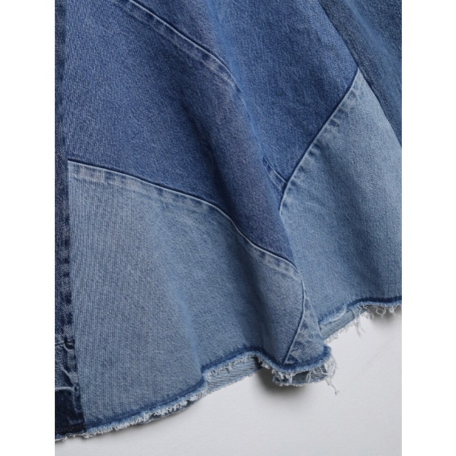 ZARA - 🎎3月新作🍡7608◇パッチワーク デニム ロング フレア