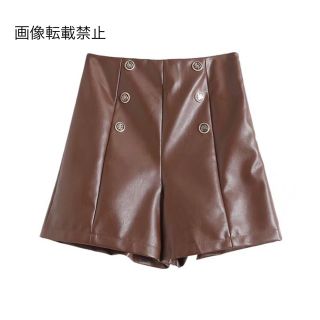 ザラ(ZARA)の🎎3月新作🍡7617◆フェイクレザー PU ショートパンツ(ショートパンツ)