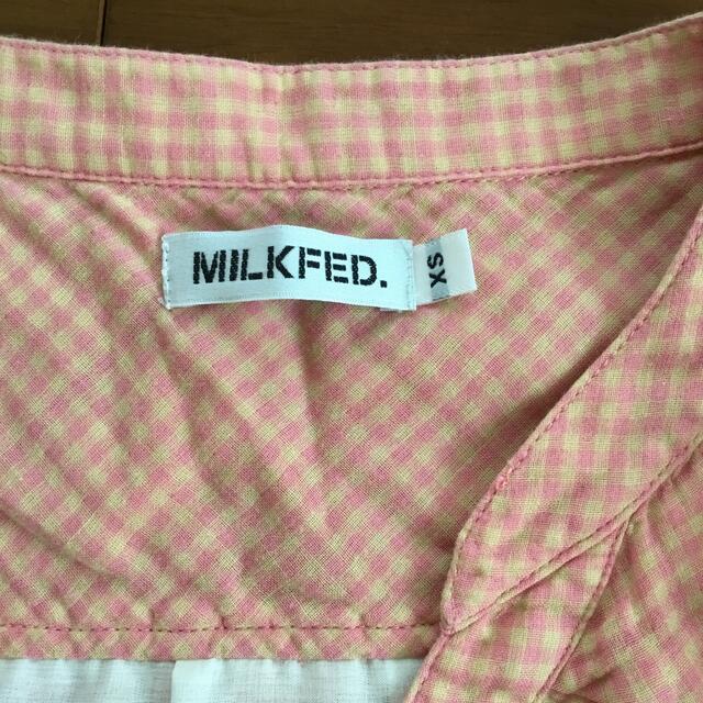 MILKFED. MILKFED ミルクフェド ロゴ刺繍 ワンピース チェック XSの通販 by りゆ's shop｜ミルクフェドならラクマ