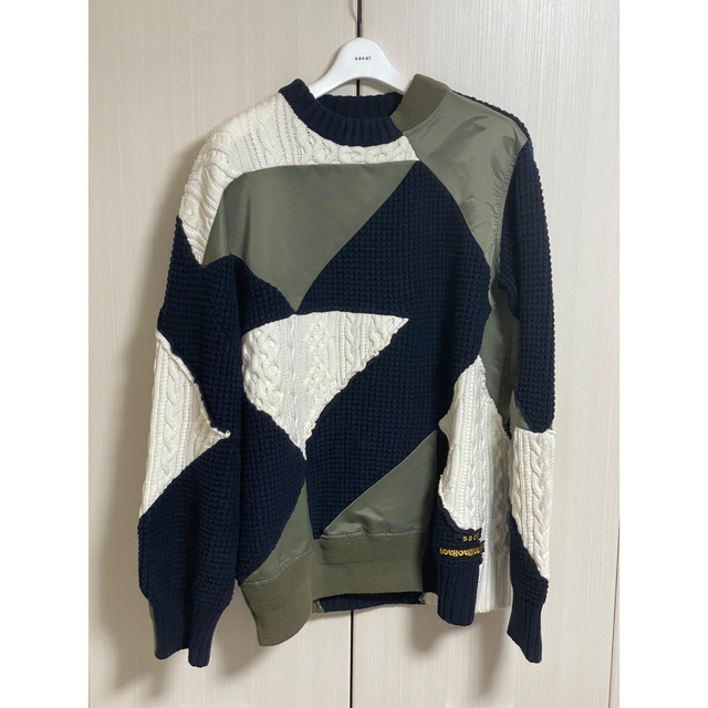 開店祝い sacai - パッチワークニット　size3 sacai21ss ニット/セーター