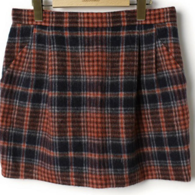 Adam et Rope'(アダムエロぺ)のbarichanさん専用 アダムエロペ ウール チェック スカート  レディースのスカート(ミニスカート)の商品写真