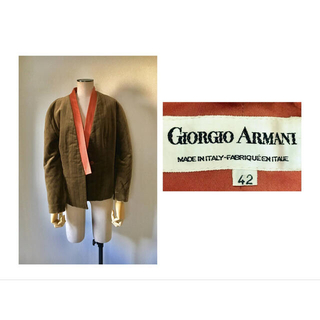 フミカウチダ(FUMIKA_UCHIDA)の80s Giorgio Armani Velvet Jacket ヴィンテージ(ノーカラージャケット)