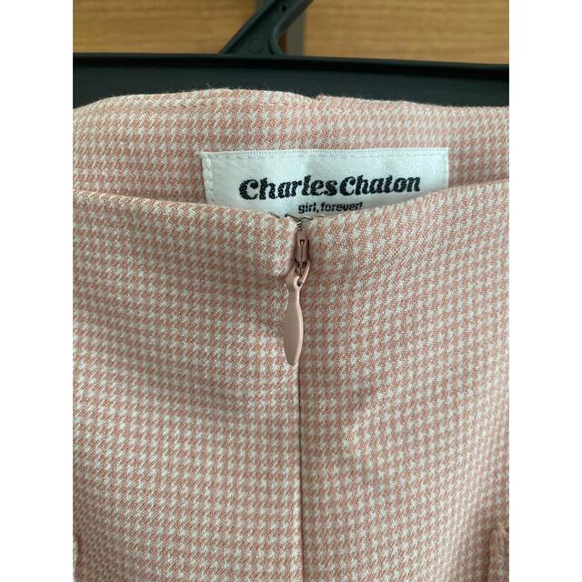 Charles Chaton(シャルルシャトン)のcharleschaton チェックパンツ　ピンク レディースのパンツ(カジュアルパンツ)の商品写真