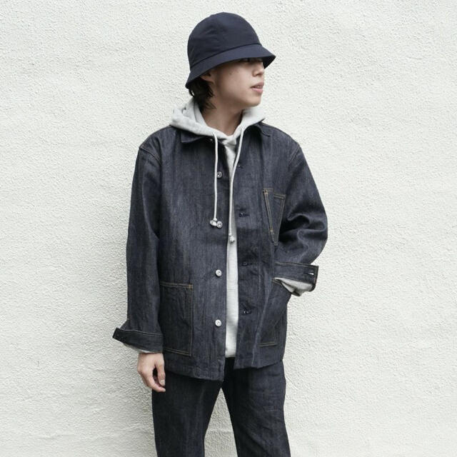 1LDK SELECT(ワンエルディーケーセレクト)のuniversalproducts CANTON DENIM COVERALL メンズのジャケット/アウター(Gジャン/デニムジャケット)の商品写真