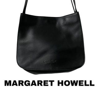 マーガレットハウエル(MARGARET HOWELL)のお買い得✨ マーガレットハウエル トートバッグ 肩掛け可能 レザー　ブラック(トートバッグ)