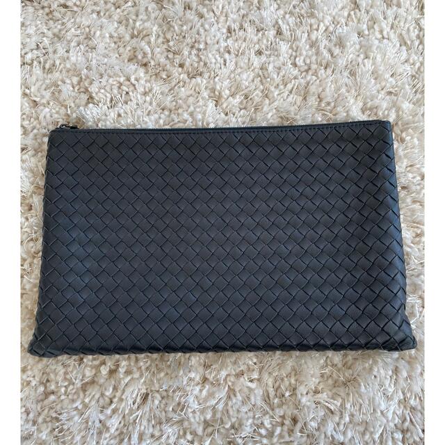美品】BOTTEGA VENETA イントレチャート レザー クラッチバッグ-