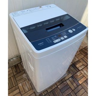 送料込 AQUA 2018年製 一人暮用 全自動洗濯機 4.5kg 風乾燥機能付(洗濯機)