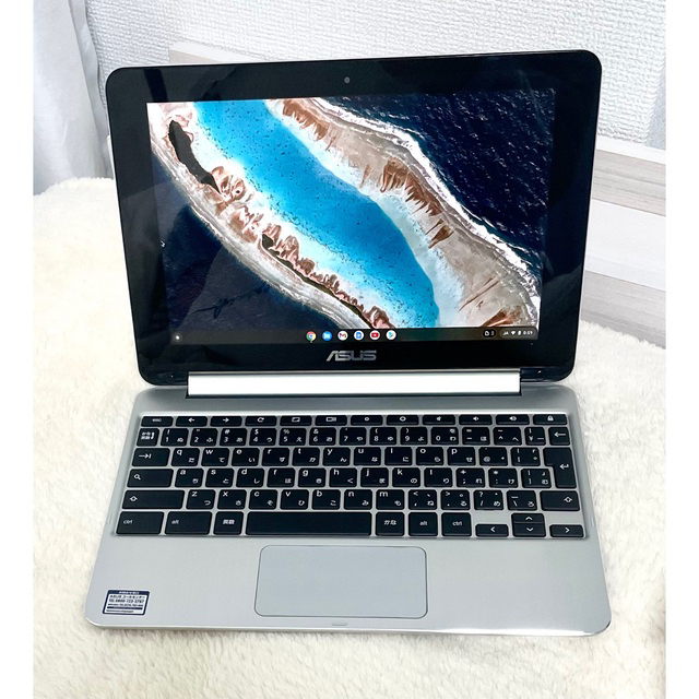 ASUS(エイスース)の【美品】google chromebook. 10.1型 スマホ/家電/カメラのPC/タブレット(ノートPC)の商品写真