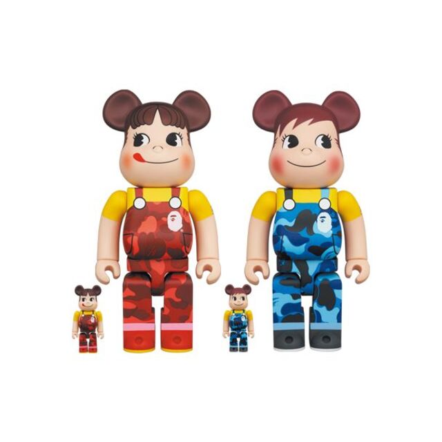 BAPE ペコちゃん & ポコちゃん × BE@RBRICK 100% 400 ...