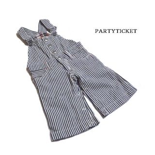 パーティチケット(PARTY TICKET)の■PARTYTICKET/パーティーチケット■90cm ヒッコリーオーバーオール(パンツ/スパッツ)