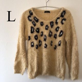 レディース　ニット Lサイズ(Tシャツ(半袖/袖なし))